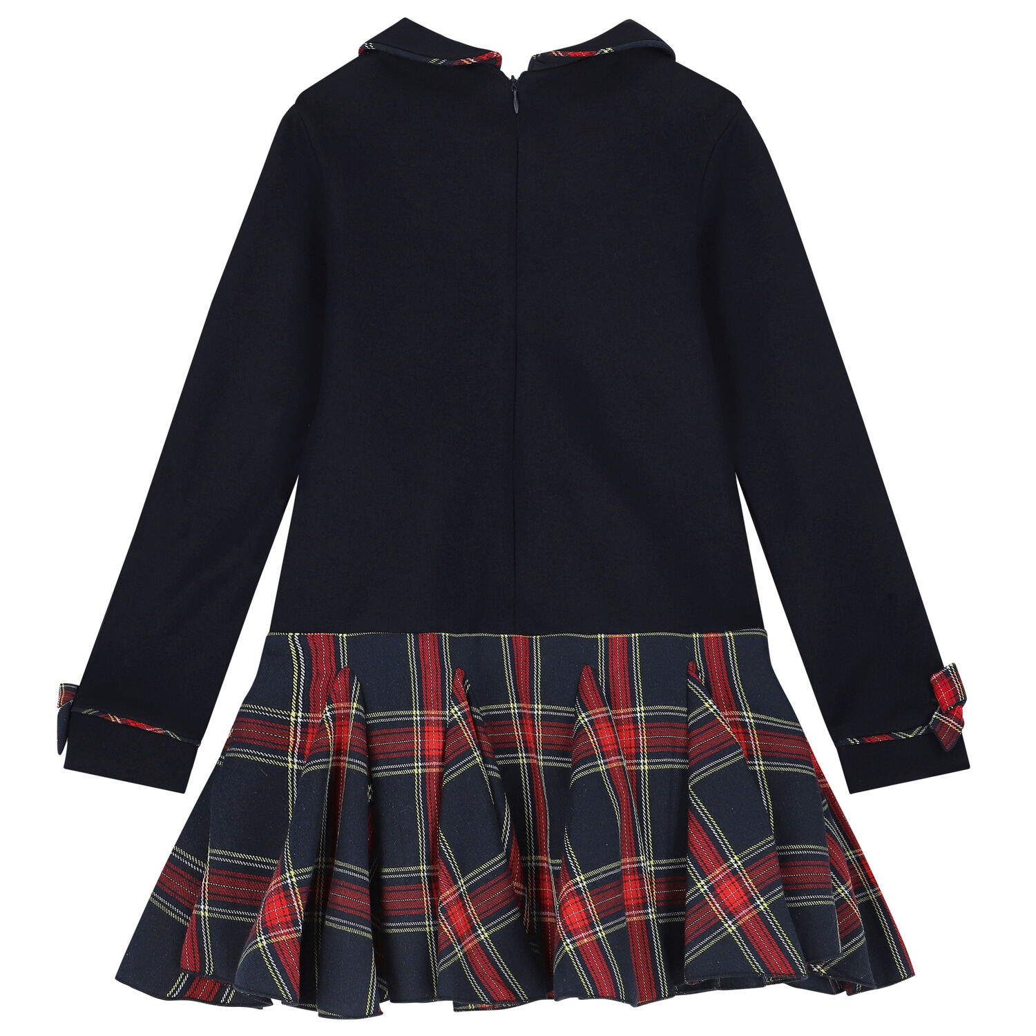 Girls Navy Blue Bunny Dress, 1, hi-res